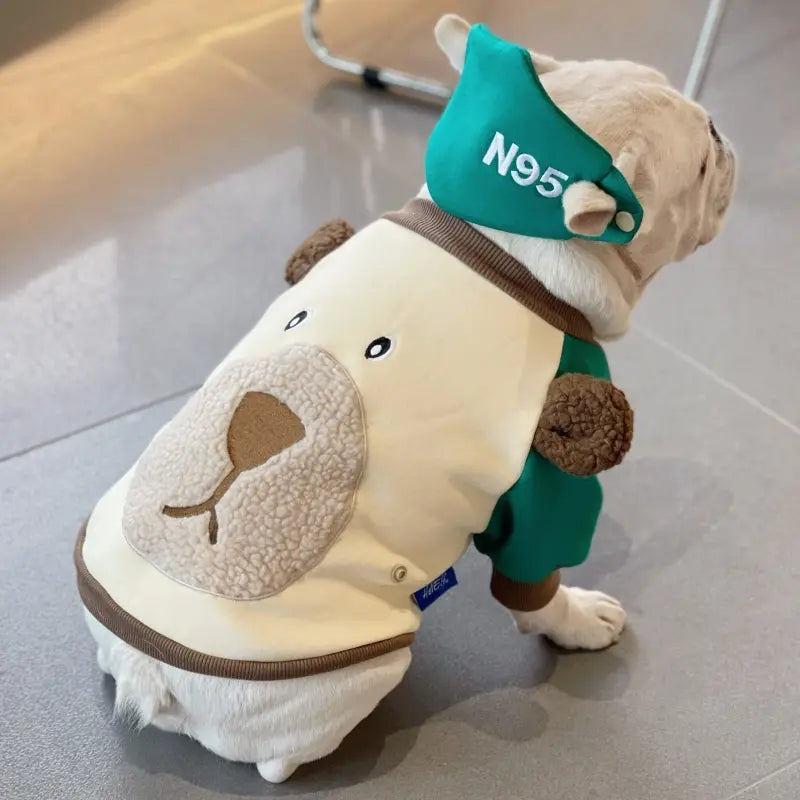 Bear N95 Fleece Dog Hoodies