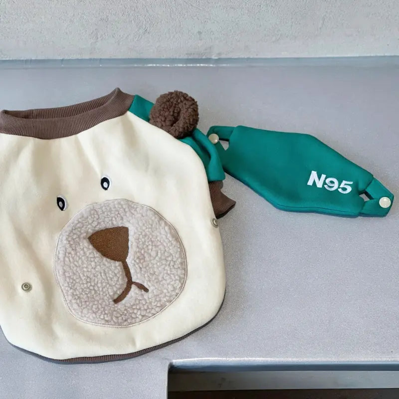 Bear N95 Fleece Dog Hoodies