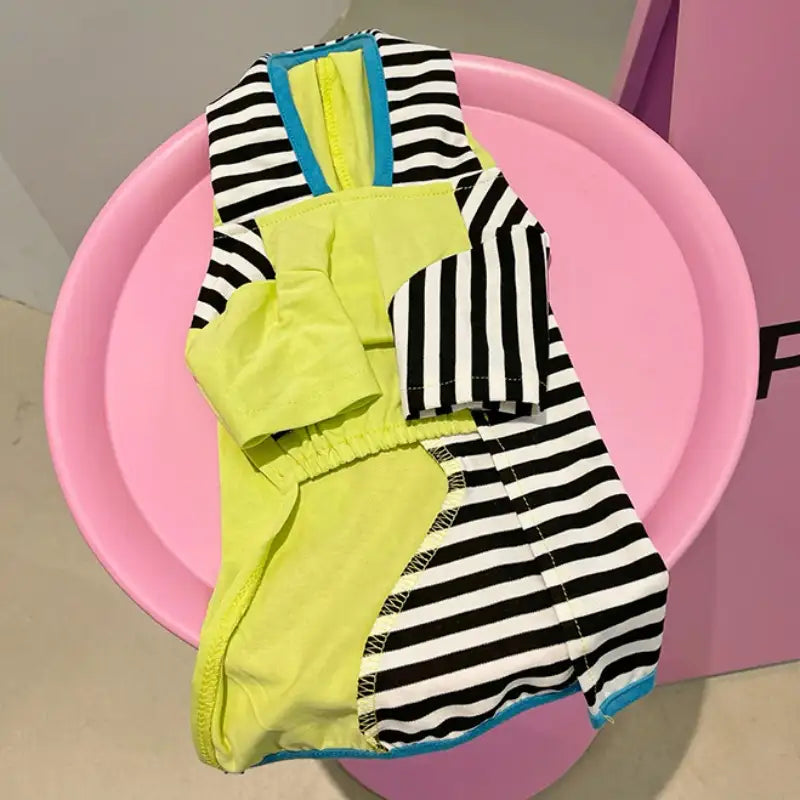 Color Block Striped Dog Hoodies