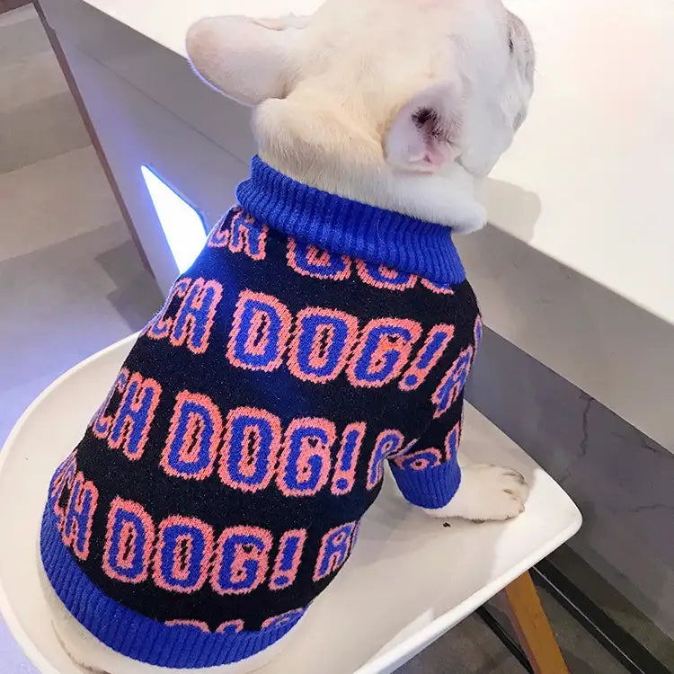 Rich Dog Sweater – Stylish Frenchie Dog Clothes for Holidays – Flow Paws