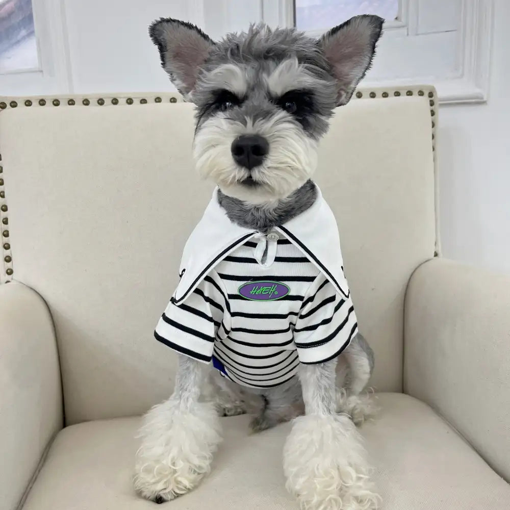 Panda Striped Dog Hoodie