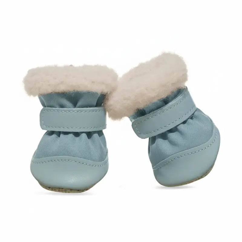 Warm Fleece Dog Boots for Winter