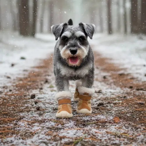 Faux Fur Lining Winter Dog Boots