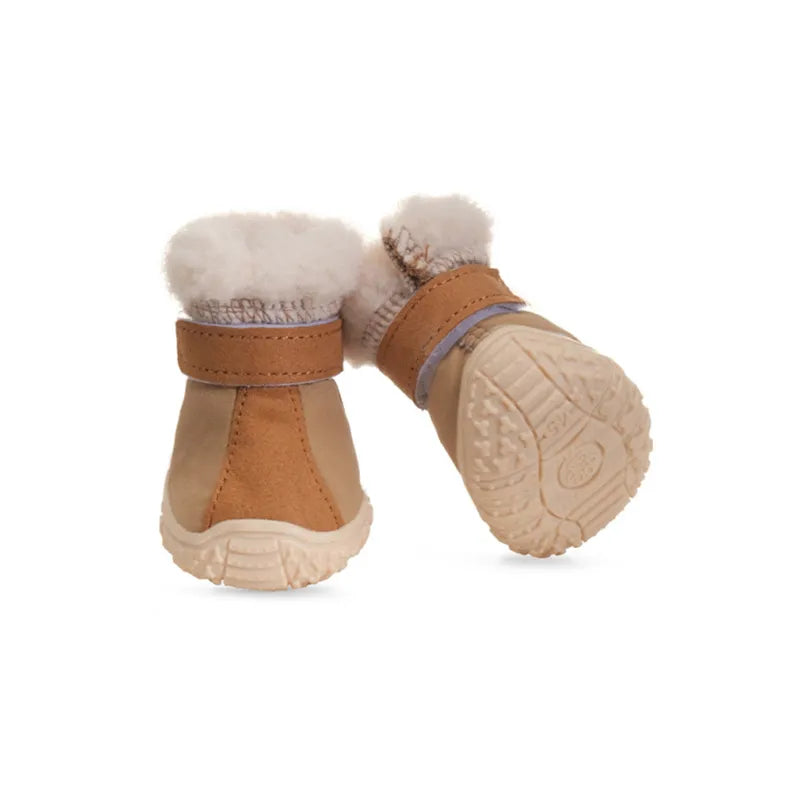 Faux Fur Lining Winter Dog Boots