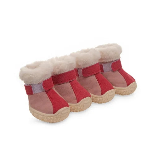 Faux Fur Lining Winter Dog Boots