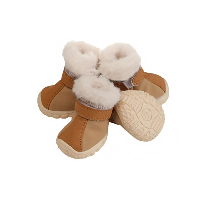 Faux Fur Lining Winter Dog Boots