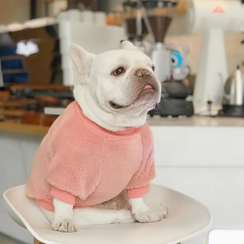Cozy Fleece Dog Sweatshirt - Pink