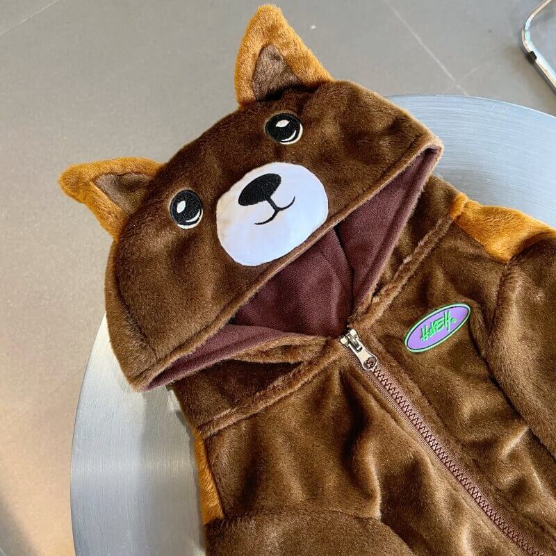 Raccoon Flannel Dog Pajamas