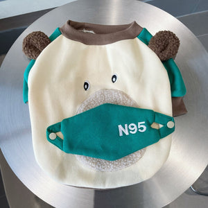 Bear N95 Fleece Dog Hoodies
