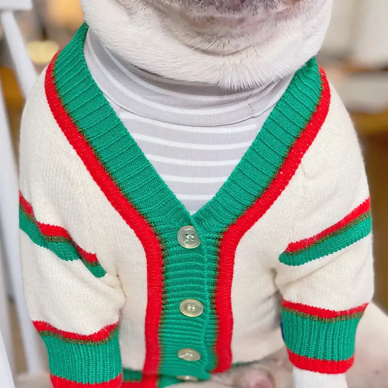Dog Cardigan Sweater