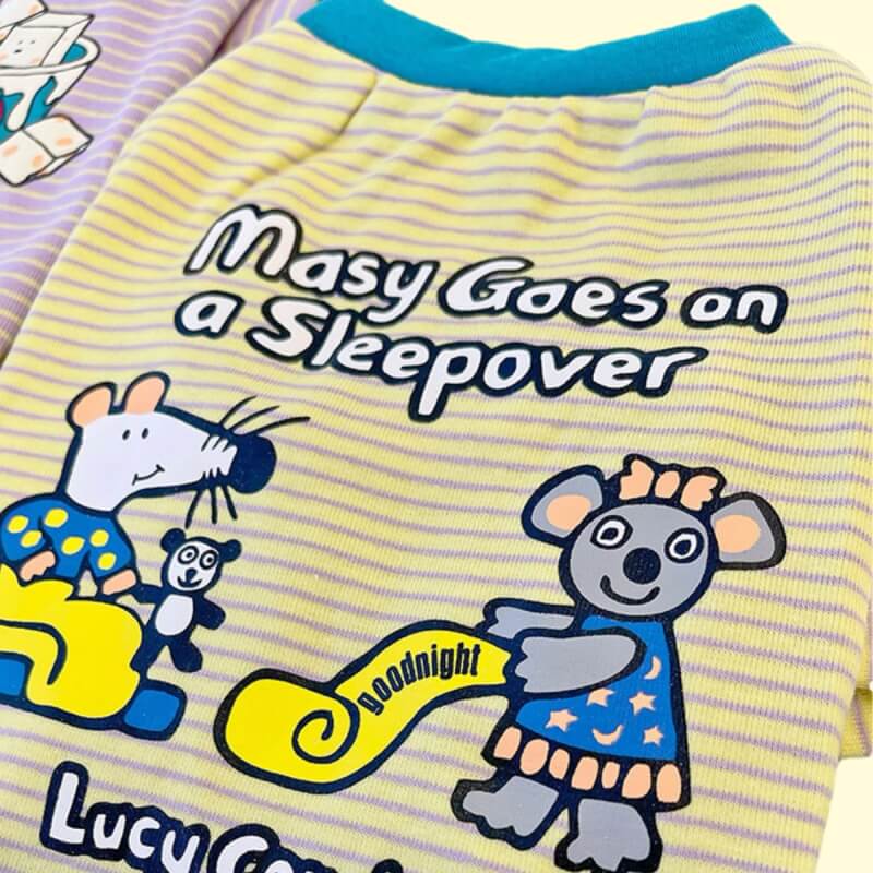 Cartoon Striped Dog T-shirt