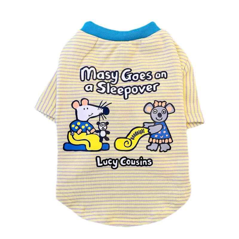 Cartoon Striped Dog T-shirt
