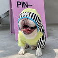 Color Block Striped Dog Hoodies
