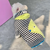 Color Block Striped Dog Hoodies