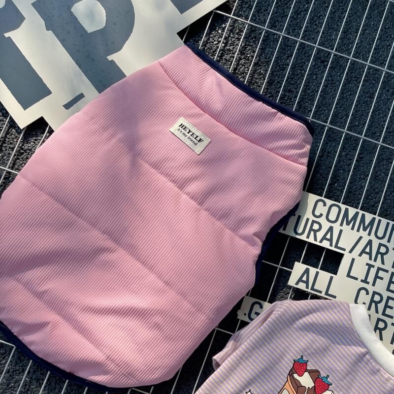 Corduroy Dog Puffer Vest