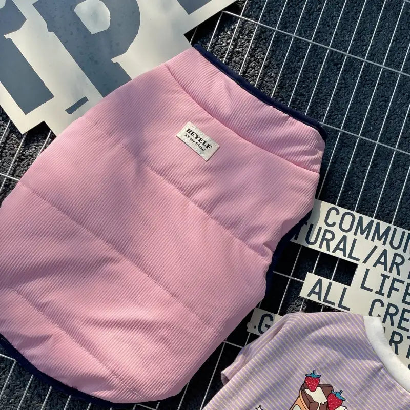 Corduroy Dog Puffer Vest