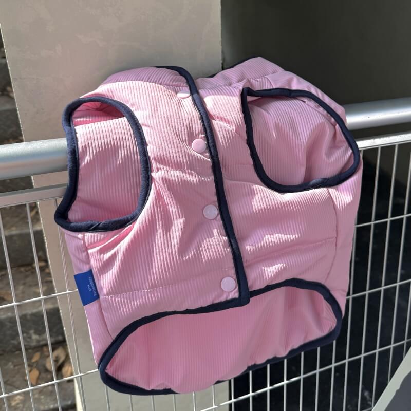 Corduroy Dog Puffer Vest