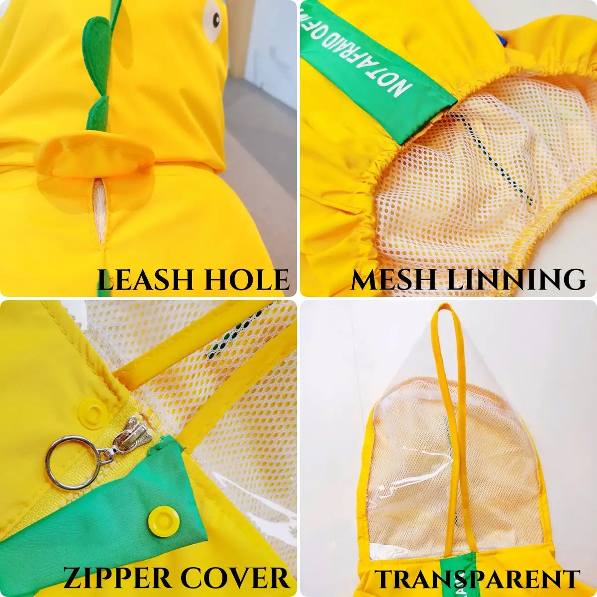 Dog Raincoat Full Coverage - Dinosaur