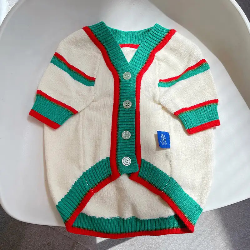 Dog Cardigan Sweater