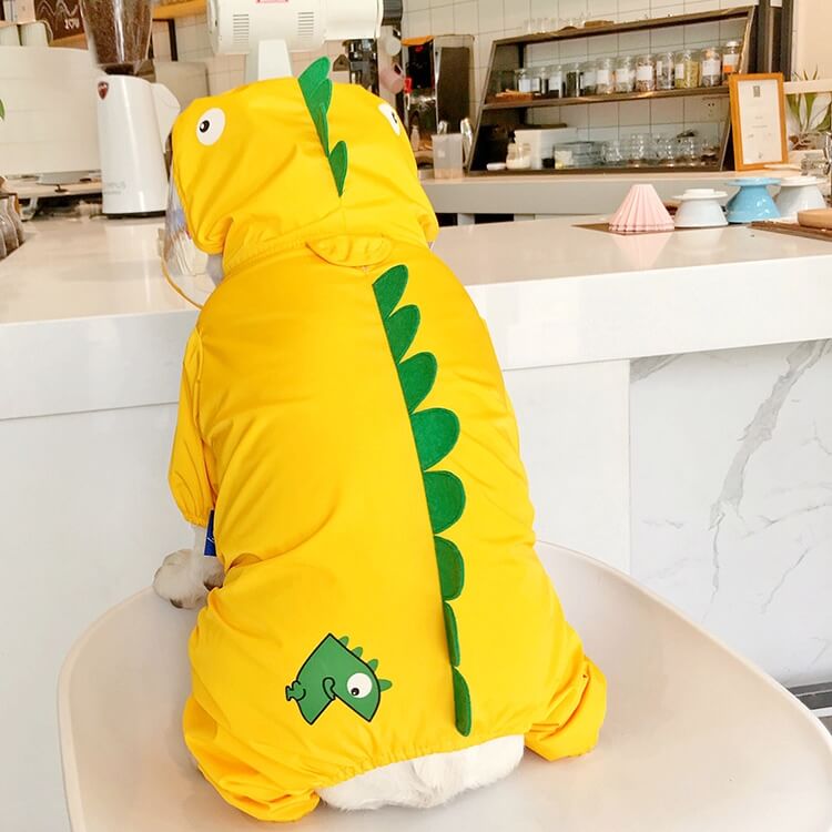 Dog Raincoat Full Coverage - Dinosaur