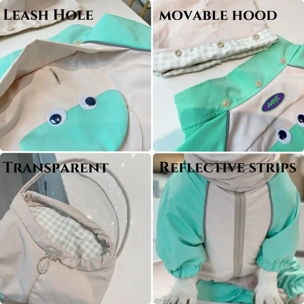Dog Raincoat Full Coverage - Frog