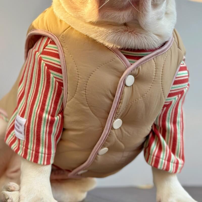 Fishing Bear Dog Puffer Vest
