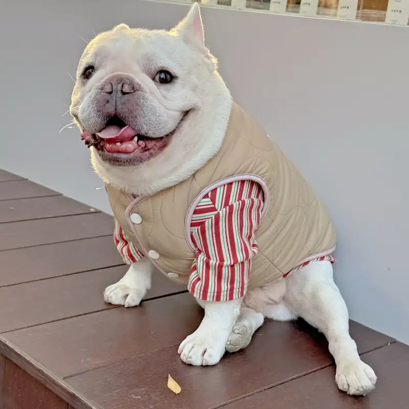 Fishing Bear Dog Puffer Vest