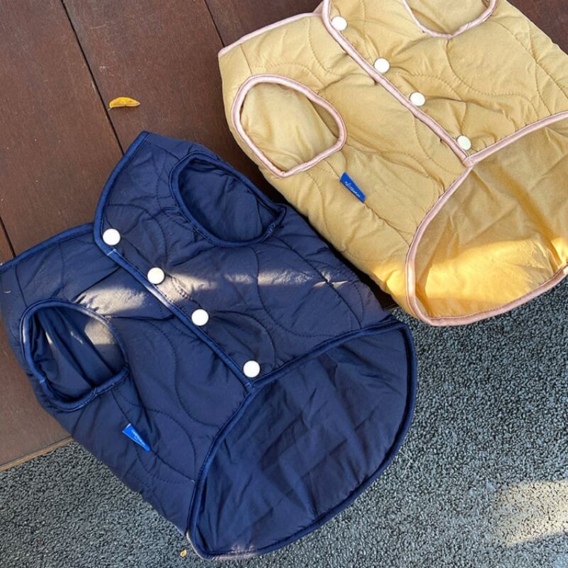 Fishing Bear Dog Puffer Vest