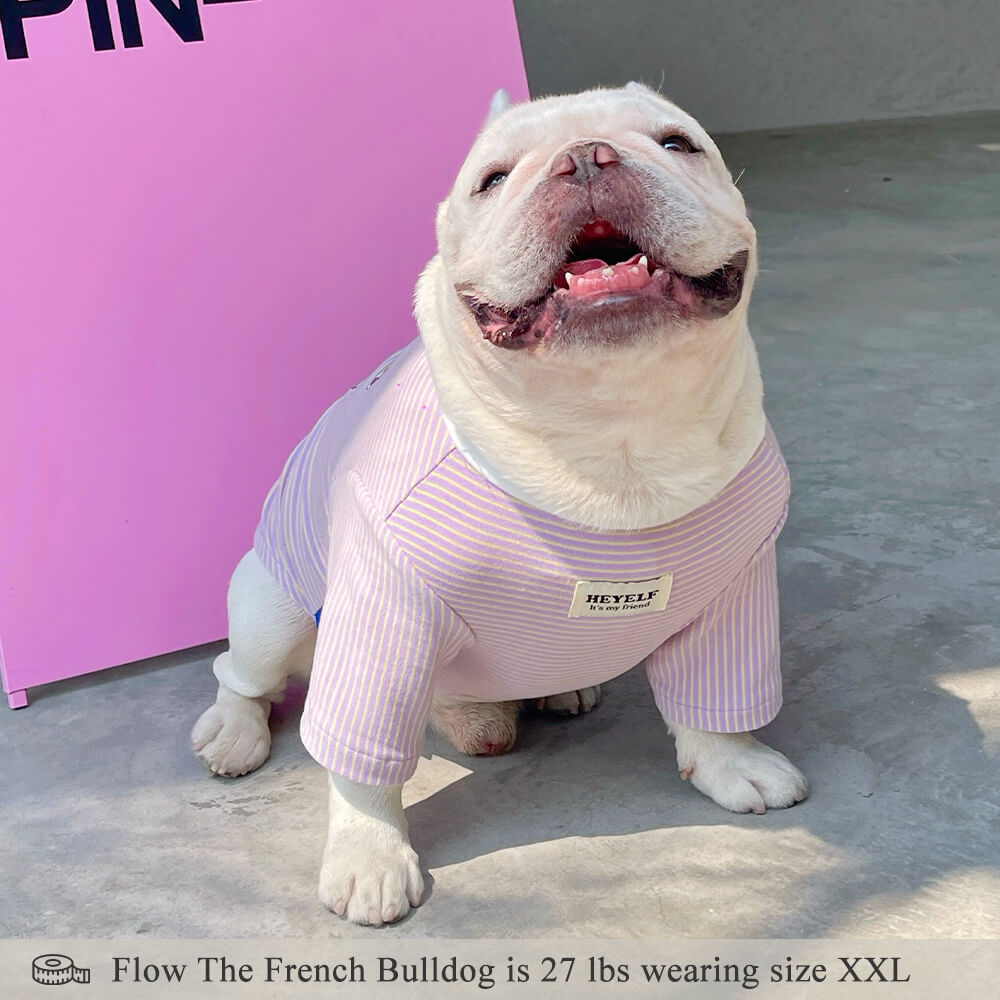 Cartoon Striped Dog T-shirt