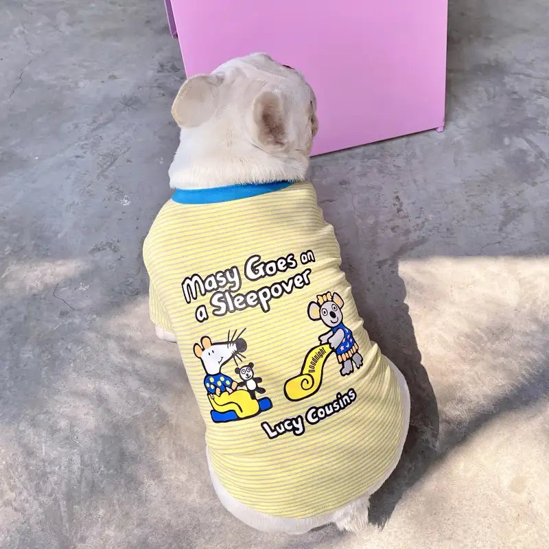 Cartoon Striped Dog T-shirt