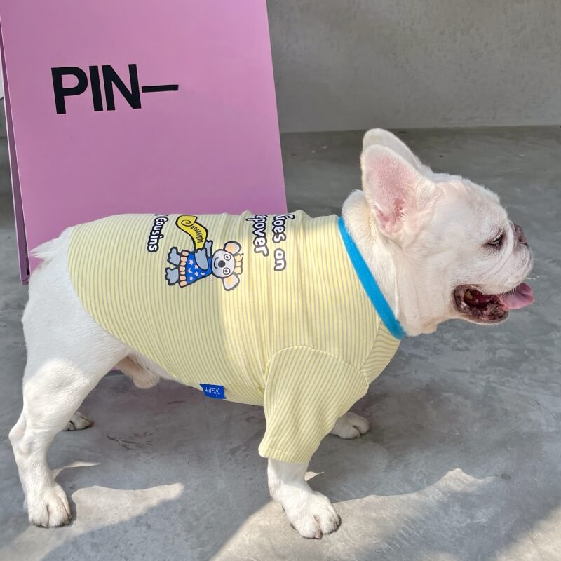 Cartoon Striped Dog T-shirt