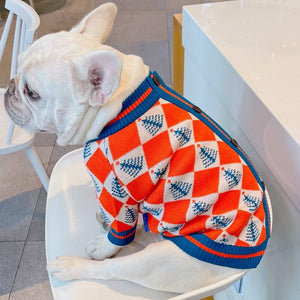 Christmas Argyle Dog Sweater