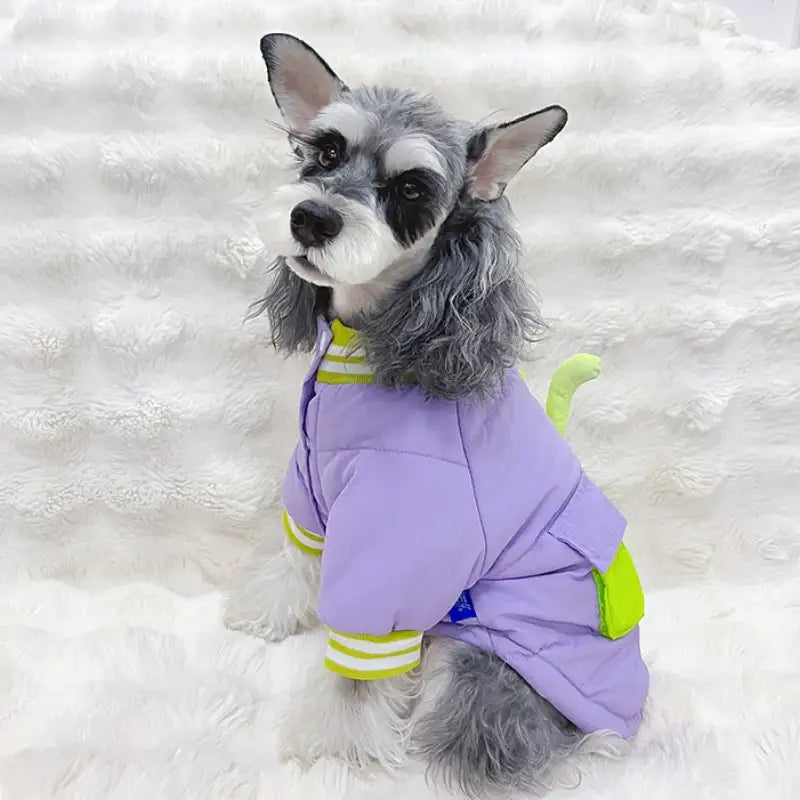 Lavender Purple Dog Puffer Jacket