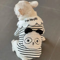 Panda Striped Dog Hoodie