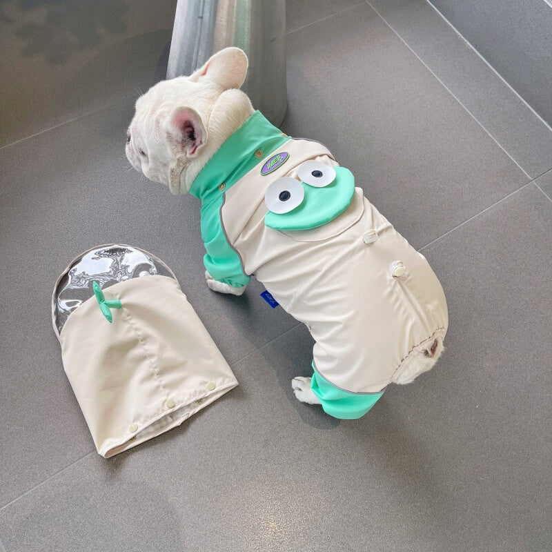 Dog Raincoat Full Coverage - Frog