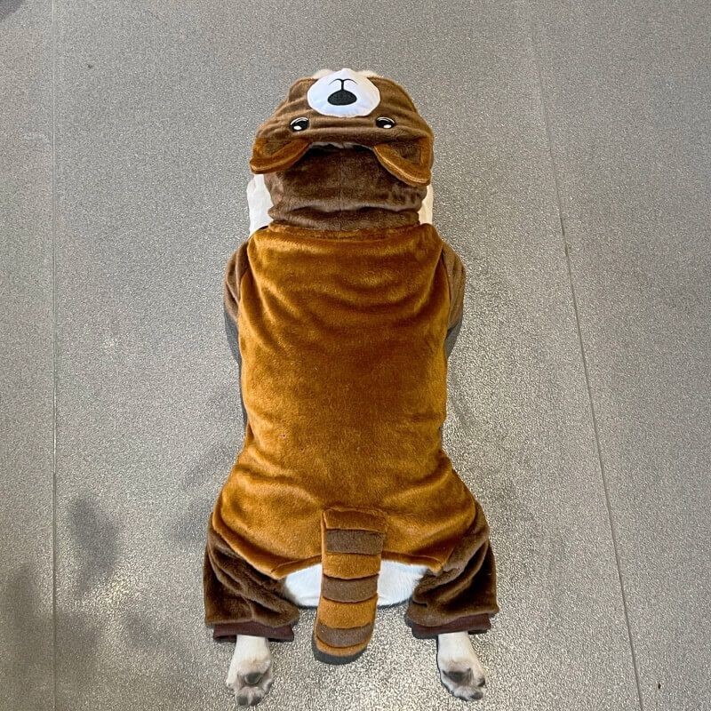 Raccoon Flannel Dog Pajamas