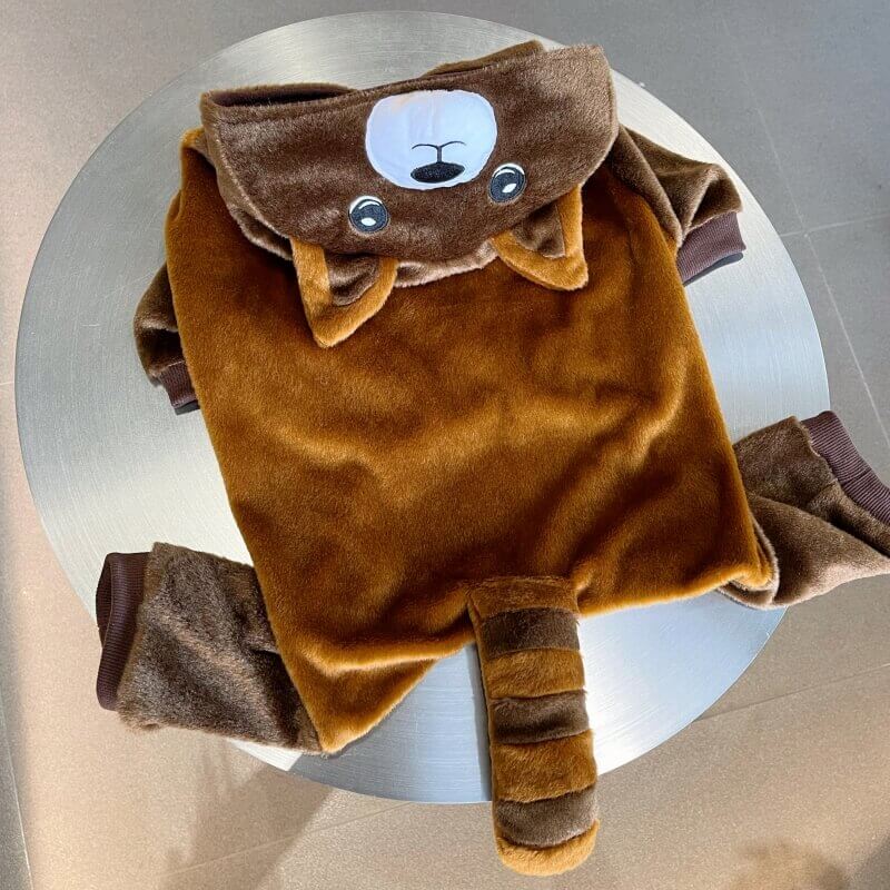 Raccoon Flannel Dog Pajamas
