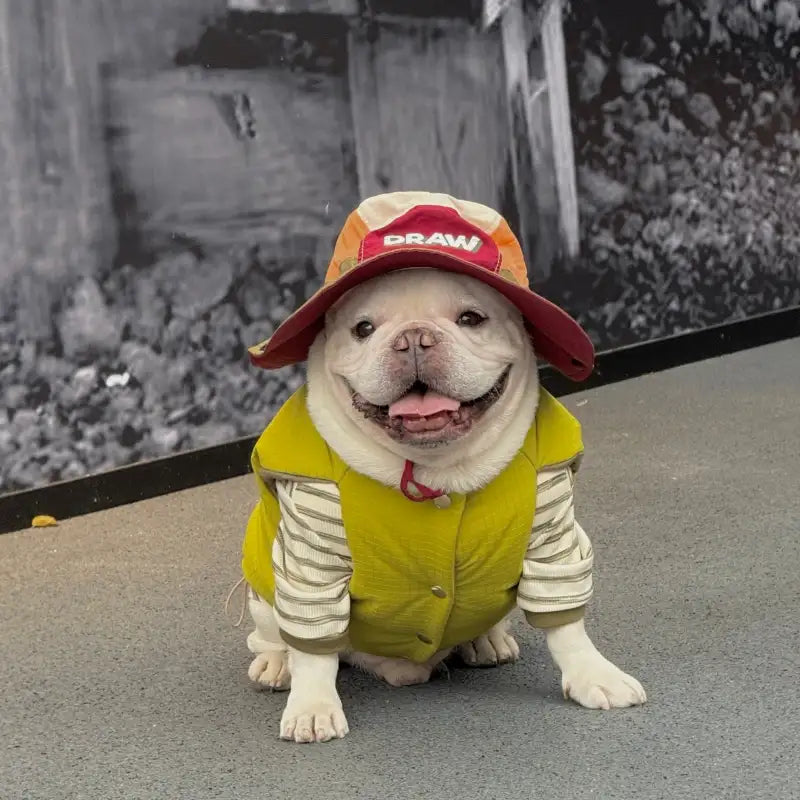 Premium Reversible Dog Winter Vest - Mustard Gold & Sage Green