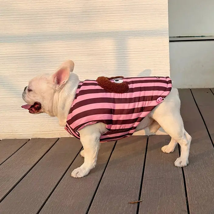 Strawberry Chocolate Stripe Dog Puffer
