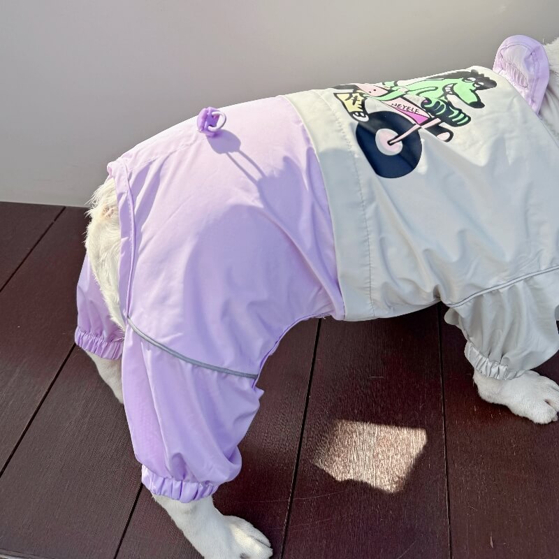 Dog Raincoat Full Coverage - Motorcycle Dog