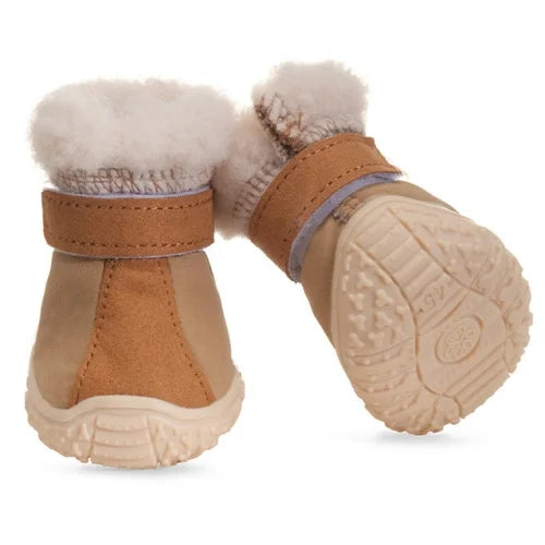 Faux Fur Lining Winter Dog Boots
