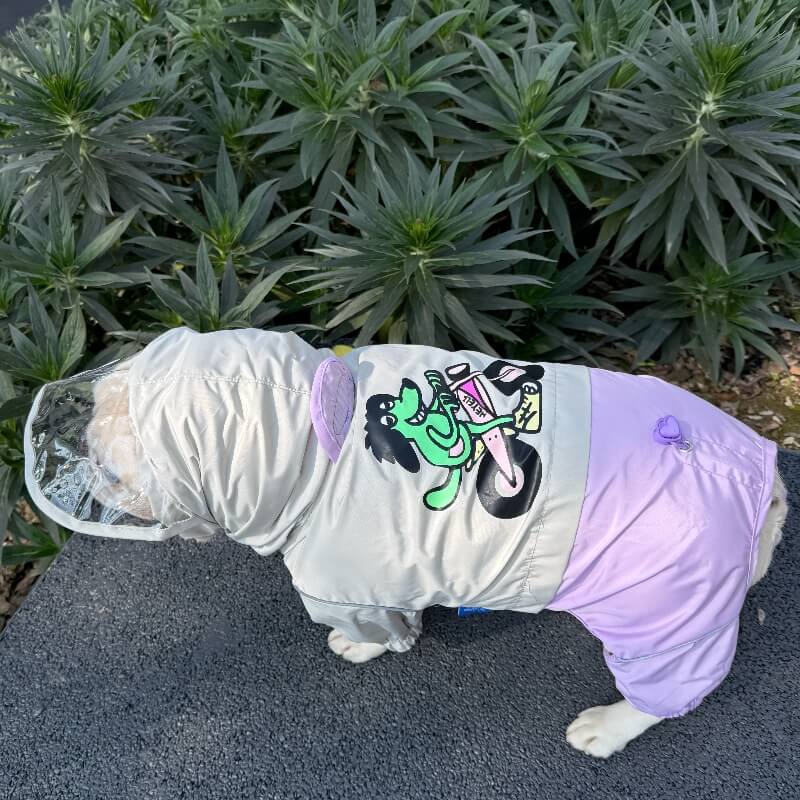 Dog Raincoat Full Coverage - Motorcycle Dog