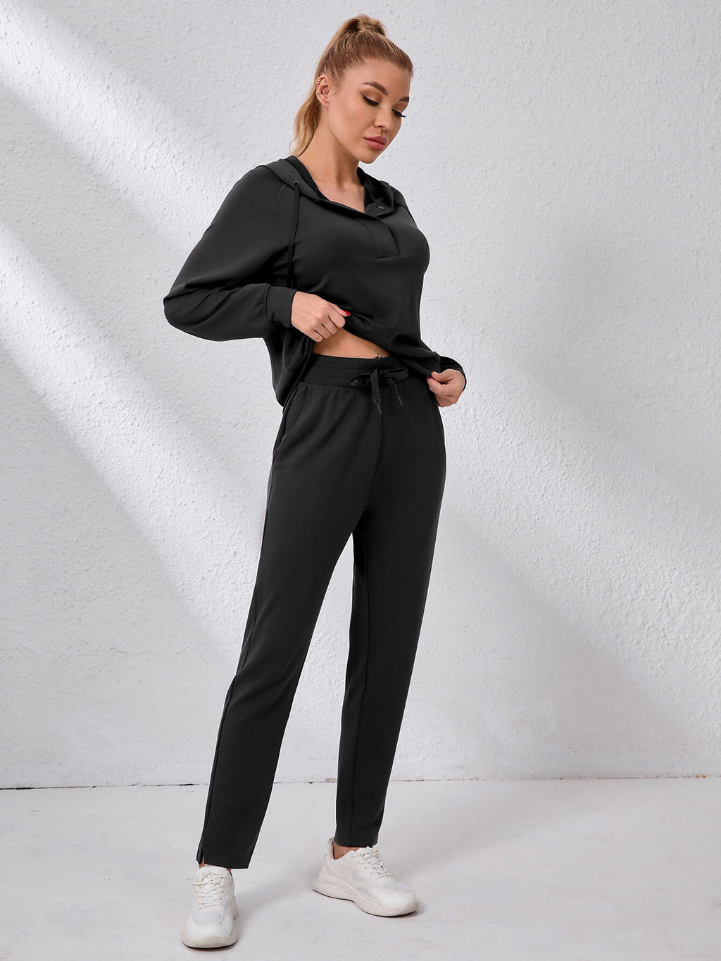 Black Essentials Sweatpants Women