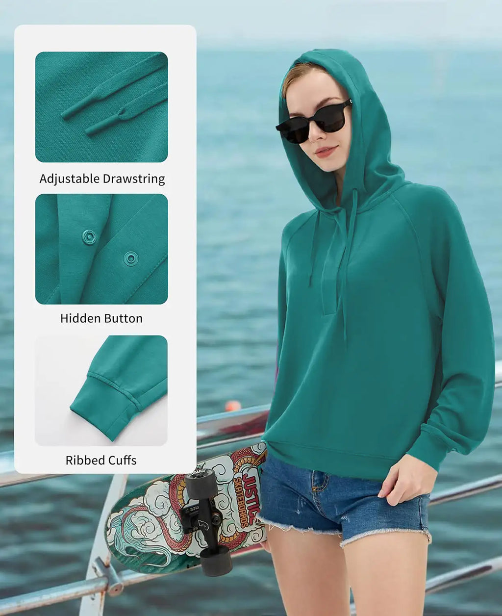 Mint Green Essentials Hoodie Women