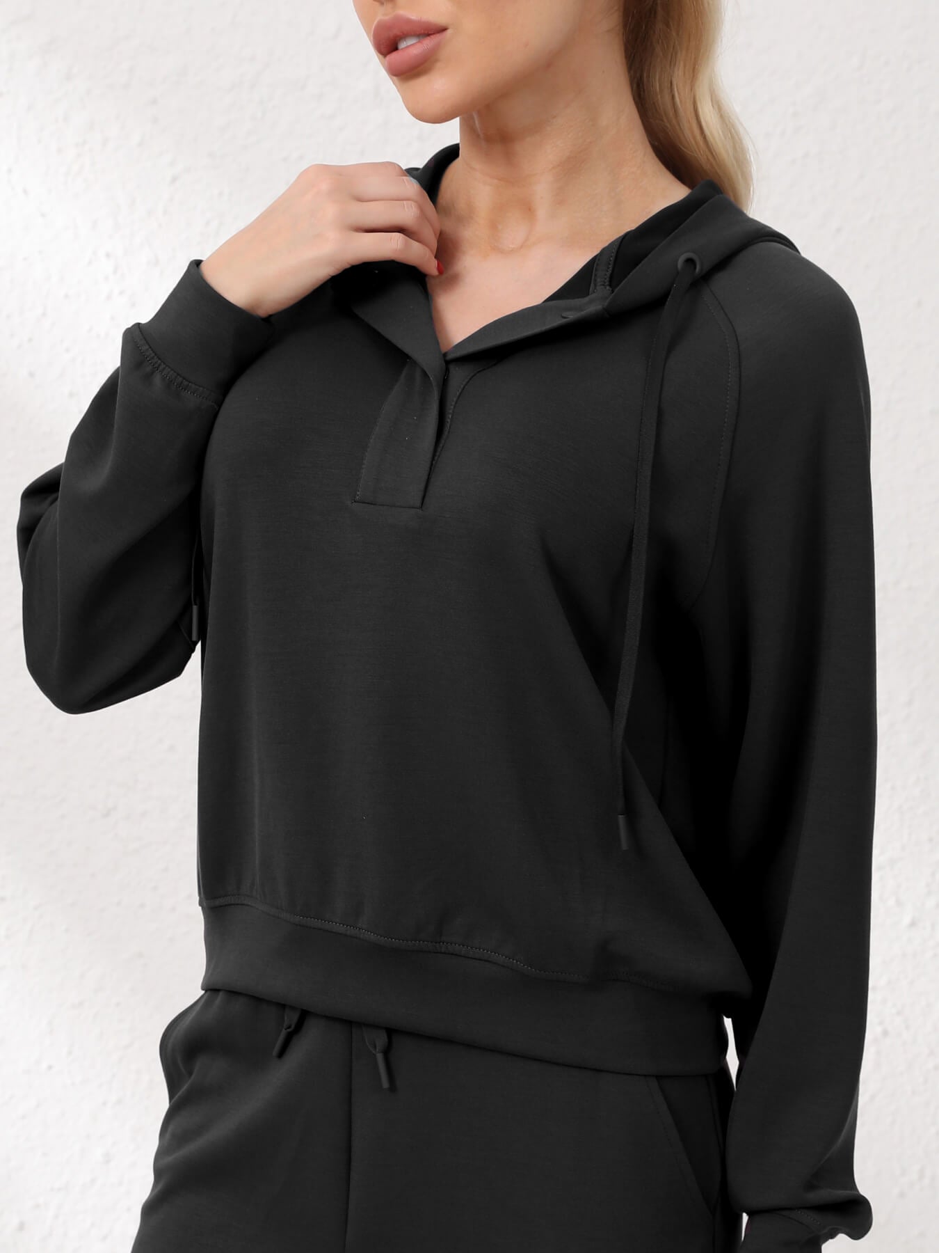 Black Essentials Hoodie Women