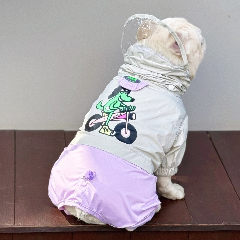 Dog Raincoat Full Coverage - Motorcycle Dog