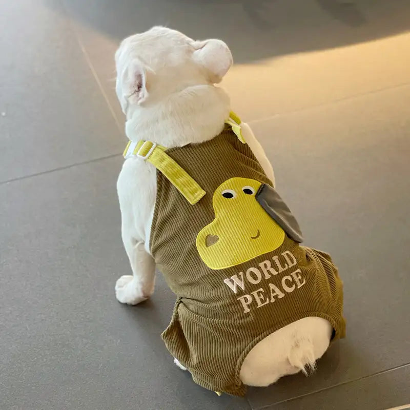 Dog Overalls - Olive Green