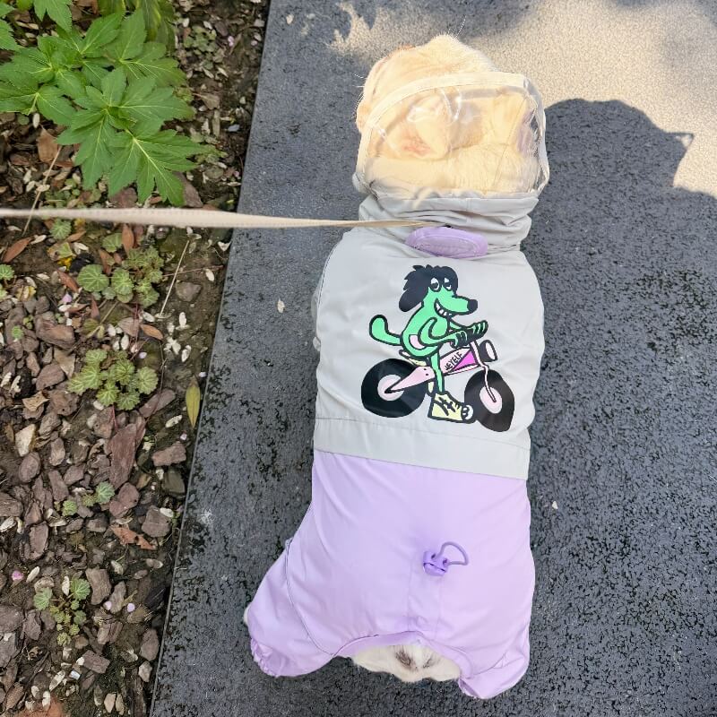 Dog Raincoat Full Coverage - Motorcycle Dog