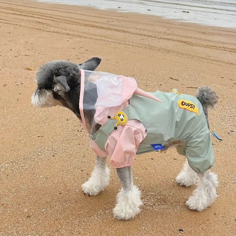 Pink Dog Raincoat Full Coverage - Unicorn