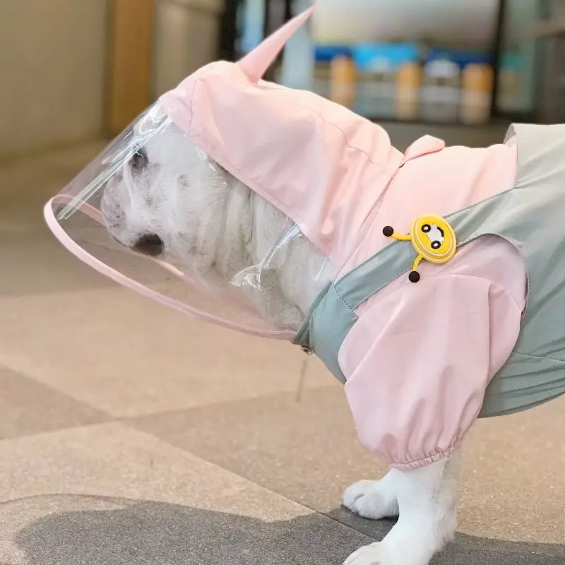 Pink Dog Raincoat Full Coverage - Unicorn